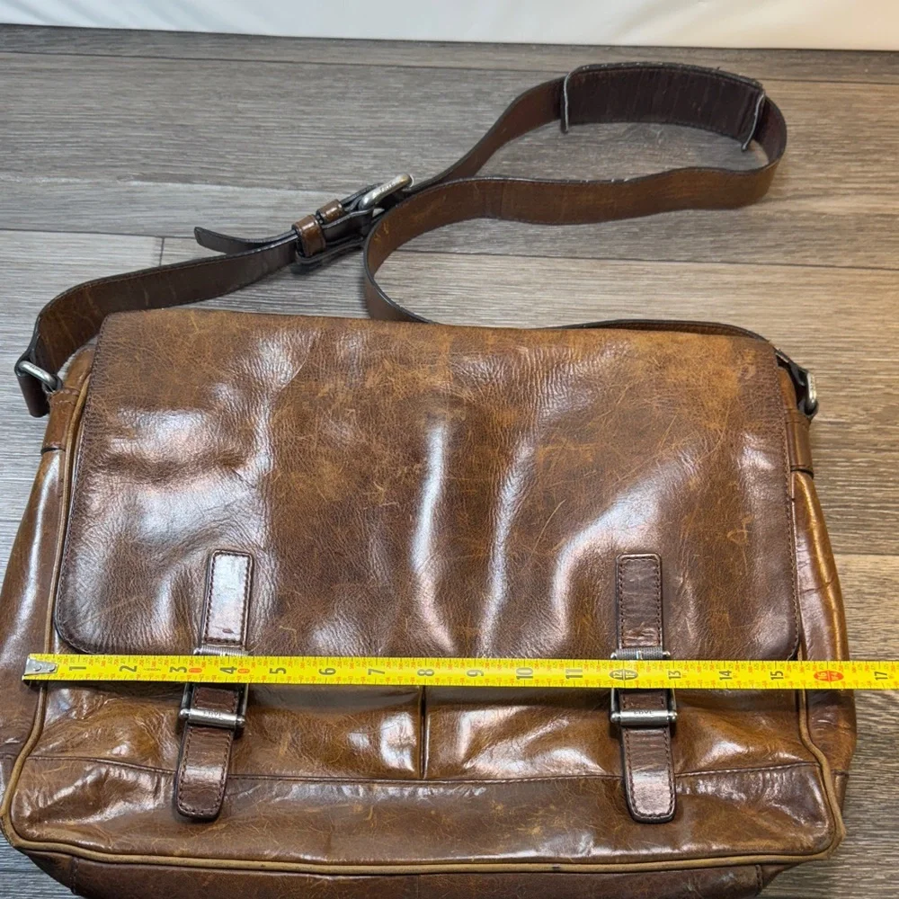 Vintage Frye Brown Leather Men's Messenger Bag